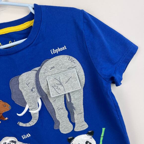 Mini Boden Educational Flap T-shirt Brilliant Blue Animal Poo 8-9 - Picture 4 of 7